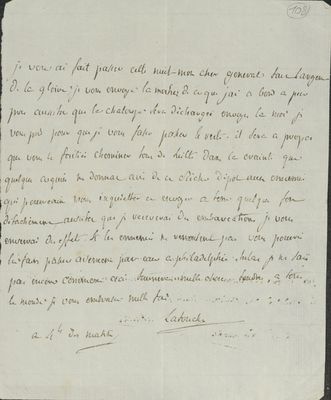 No. 108a: Lettre Latouche à B de V (4h du matin) - n.d.