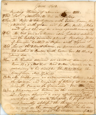 David Kimball Diary 1803-1804
