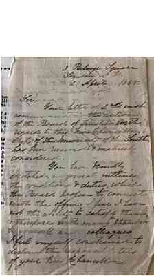 William Mercer Green Papers Box 1 Folder Correspondence 1868-1869 Document 8