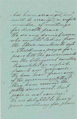 Matilde Bajer to May Wright Sewall