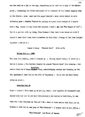 Diary 59 - 8: October, 1885 - preliminary transcript