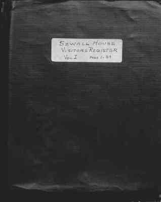 Visitors Register Vol. I