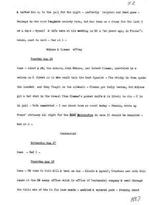 Diary 62-5/6: August/September, 1887 - preliminary transcript