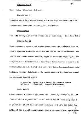 Diary 67-01: July, 1891 - preliminary transcript