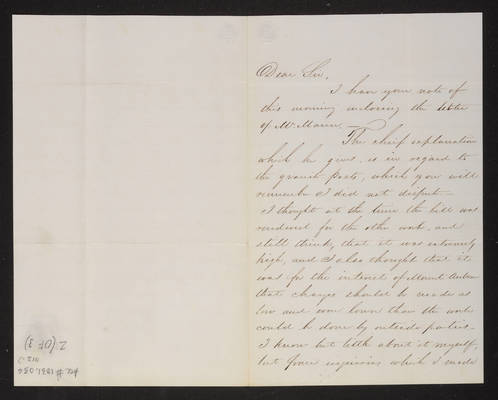 1857-12-23 Trustee Committee on Lots: Letter from Nazro to Curtis, 1831.036.012.002