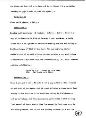Diary 70-12: December, 1894 - preliminary transcript