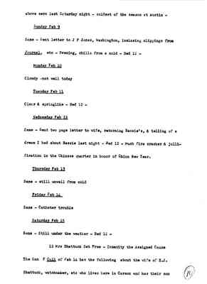 Diary 72-02: February, 1896 - preliminary transcript