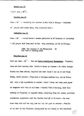 Diary 72-08: August, 1896 - preliminary transcript