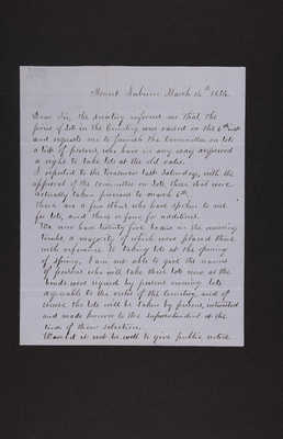 1854-03-14 Letter: Superintendent Rufus Howe to Jacob Bigelow, 1831.018.001-011