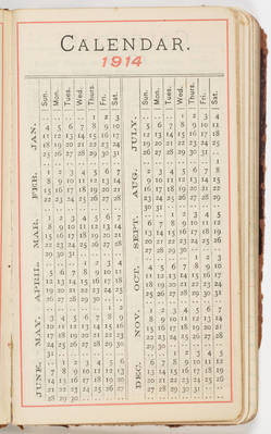 Miles Franklin pocket diary, 1914