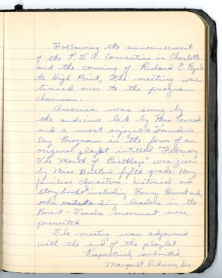 Minutes of the Elm Street School P.T.A., 1934-1940 (Part 4)