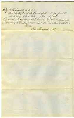 Bailey, Frances ; etc.: Deed of Emancipation, Richmond City