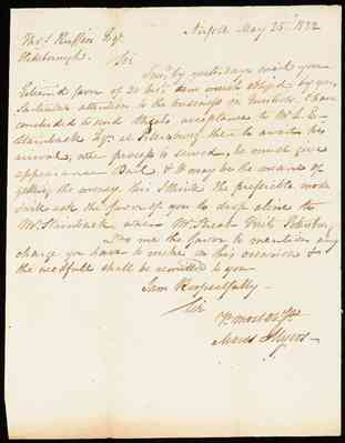 folder 106: Correspondence, 22–31 May 1822