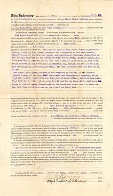 Shipman-High Point Savings & Trust Deed, Sept. 23, 1913