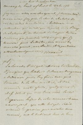 No. 106: Brouillon lettre B de V à Rochambeau (Head of Elk) - 1781/09/08