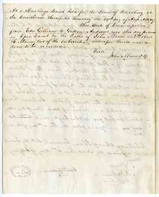 Andrews, Gideon; etc. : Deed of Emancipation, Petersburg City