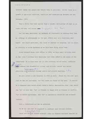 (Draft) Speech about the upcoming presidential election, in [New Orleans, Louisiana?], 1972 October 5 (Doc 2 of 4)