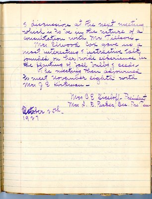 High Point Garden Club Minutes, 1927-1928 (2 of 4)