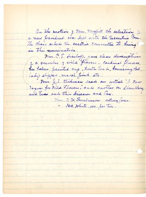 High Point Garden Club Minutes, 1928-1931 (6 of 11)