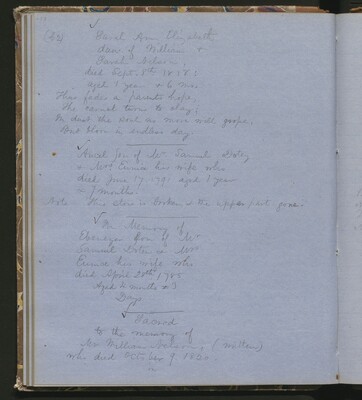 Plymouth, MA, Epitaphs 1697-1857 V1