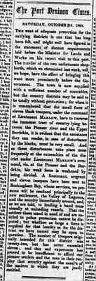 Port Denison Times, 15 October 1864, p2
