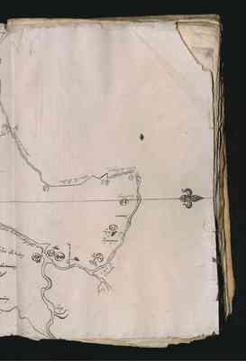 Mapa hecho a mano de las tierras poseídas por los agustinos en Meysapan y en San Isidro. 