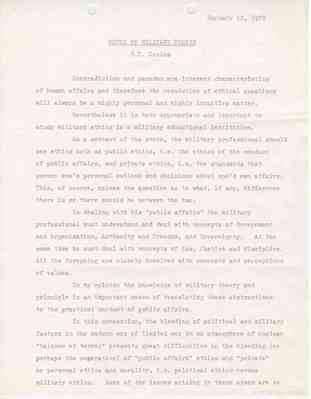 Letter from Henry E. Eccles to James B. Stockdale, 1978 Jan 12