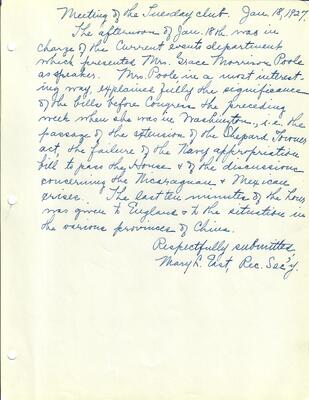 1927.1.18 January 18 1927