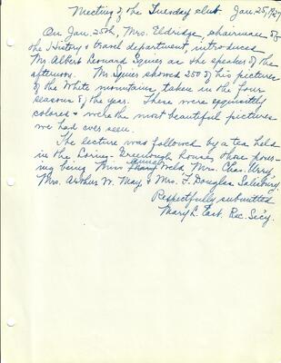 1927.1.25 January 25 1927