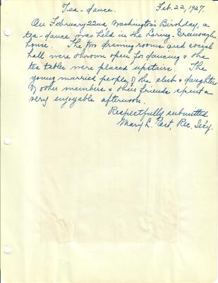1927.2.22 February 22 1927