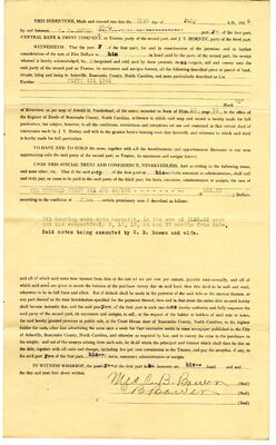Bowen-Horney Deed, 1926