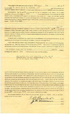 Bowen-Williams-Horney Deed, 1926