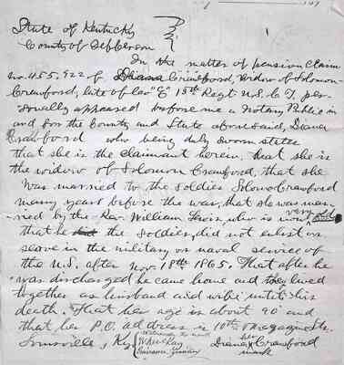 Crawford, Solomon, 13th USCHA Pension