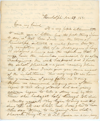 Abbot family correspondence