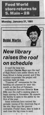 Bobbi Martin Column, January 21, 1991