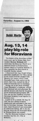 Bobbi Martin Column, August 14, 1993