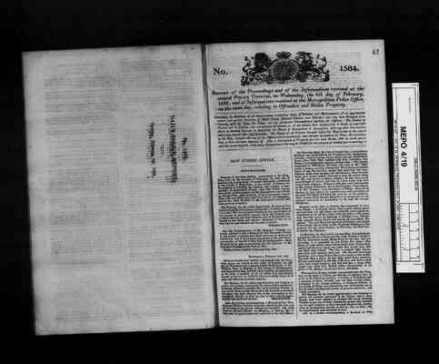 Daily Police Reports: 1553 - 1706