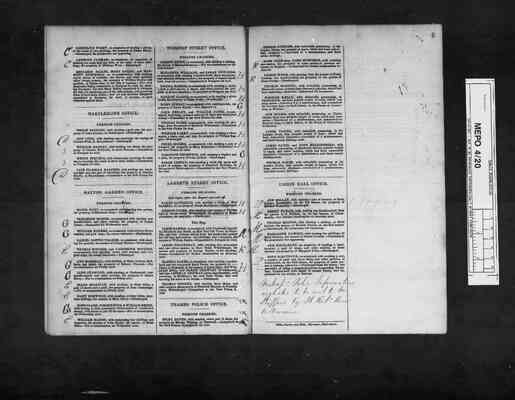 Daily Police Reports: 1707 - 1863