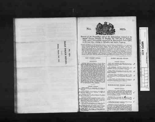 Daily Police Reports: 1864 - 2017