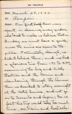 My Travels. 1926-1927 (ahp 3.008.1)