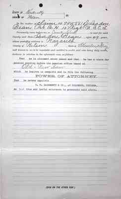 Bean, Isadore, 107th USCT Pension
