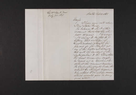 1868-02-21 Story Statue: Letter from George William Bond, 1831.039.004-003
