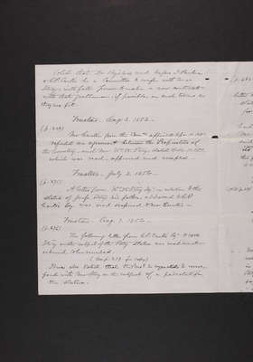 1855 Story Statue: Extracts from Records of Trustees, 1851-1855, 1831.039.004-015