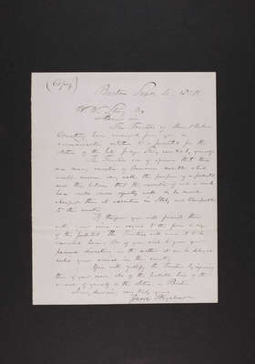 1854-09-04 Story Statue: Copy of letter from Jacob Bigelow to William W. Story, 1831.039.004-017