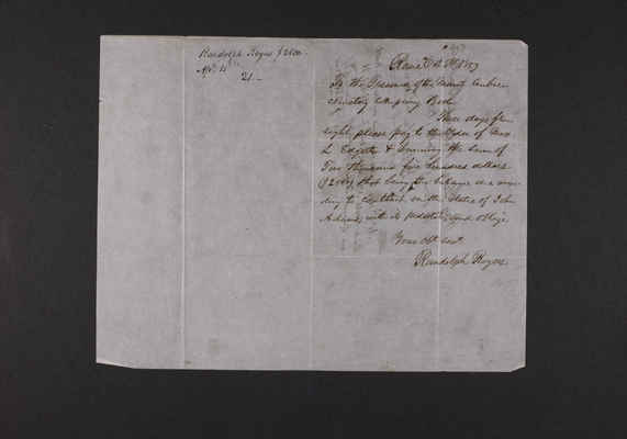 1859-10-08 Adams Statue: Letter from Randolph Rogers to Treasurer, 1831.039.005-010