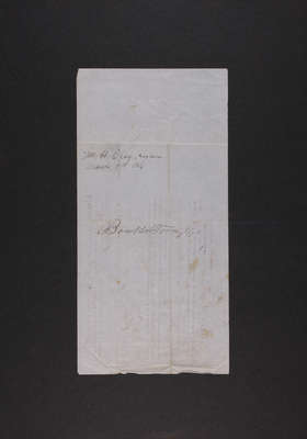 Adams Statue: Invoice from W.H. Clay, 1856 March (verso)