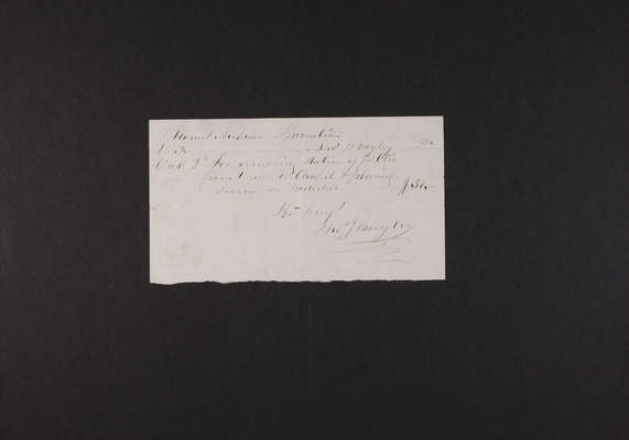 1858-10-21 Otis Statue: Thomas J. Bayley Invoice for Removing Statue (page 1)