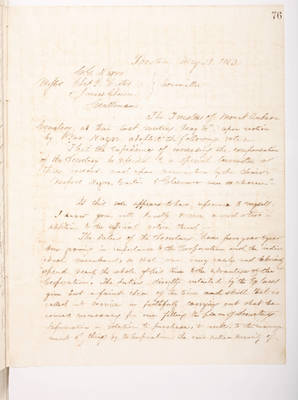 Copying Book: Secretary's Letters, 1860 (page 076)