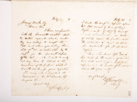 Copying Book: Secretary's Letters, 1860 (page 128)
