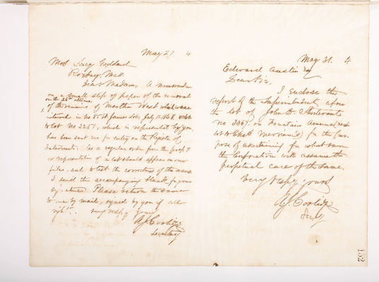 Copying Book: Secretary's Letters, 1860 (page 152)